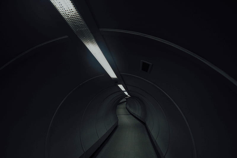 tunnel, underground, dark, lighting, building, HD wallpaper