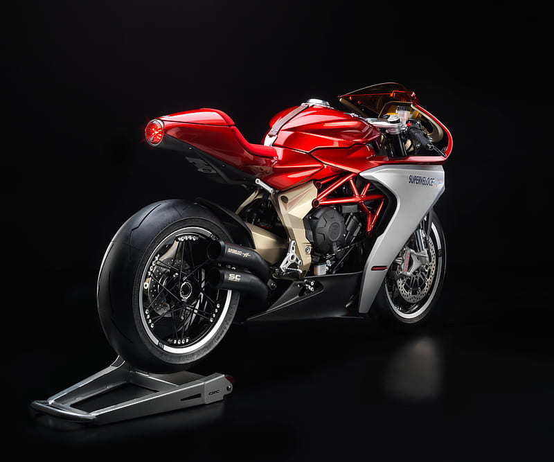 mv agusta superveloce 800, sport motorcycle, concept design, red, Vehicle, HD wallpaper