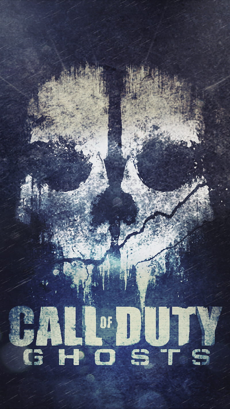Call of Duty Ghost, blue, skull, HD phone wallpaper