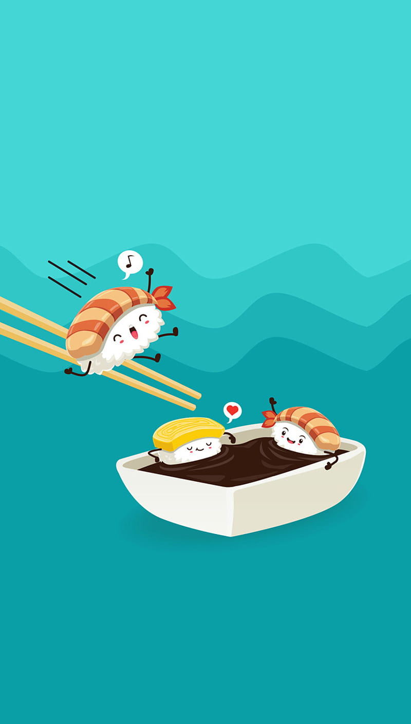 Sushi, food, funny, HD phone wallpaper