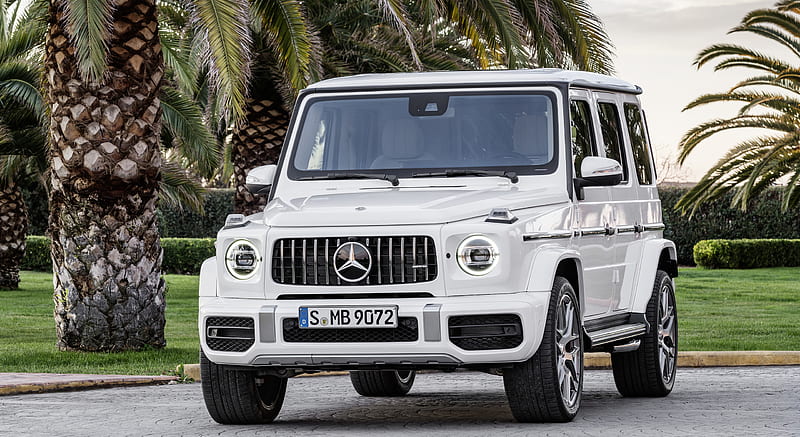 2019 Mercedes-AMG G63 (Color: Designo Mystic White Bright) - Front, car ...