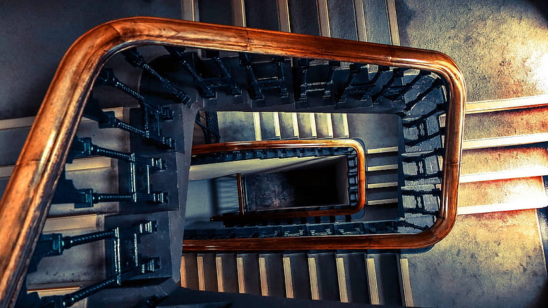 Wooden Stairs, 3d, cool, fun, abstract, HD wallpaper