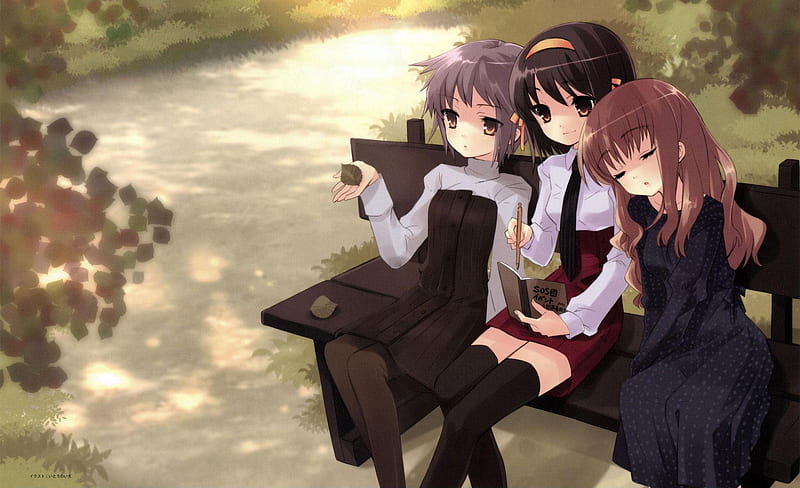 Little Sisters, the melancholy of haruhi suzumiya, anime, HD wallpaper |  Peakpx