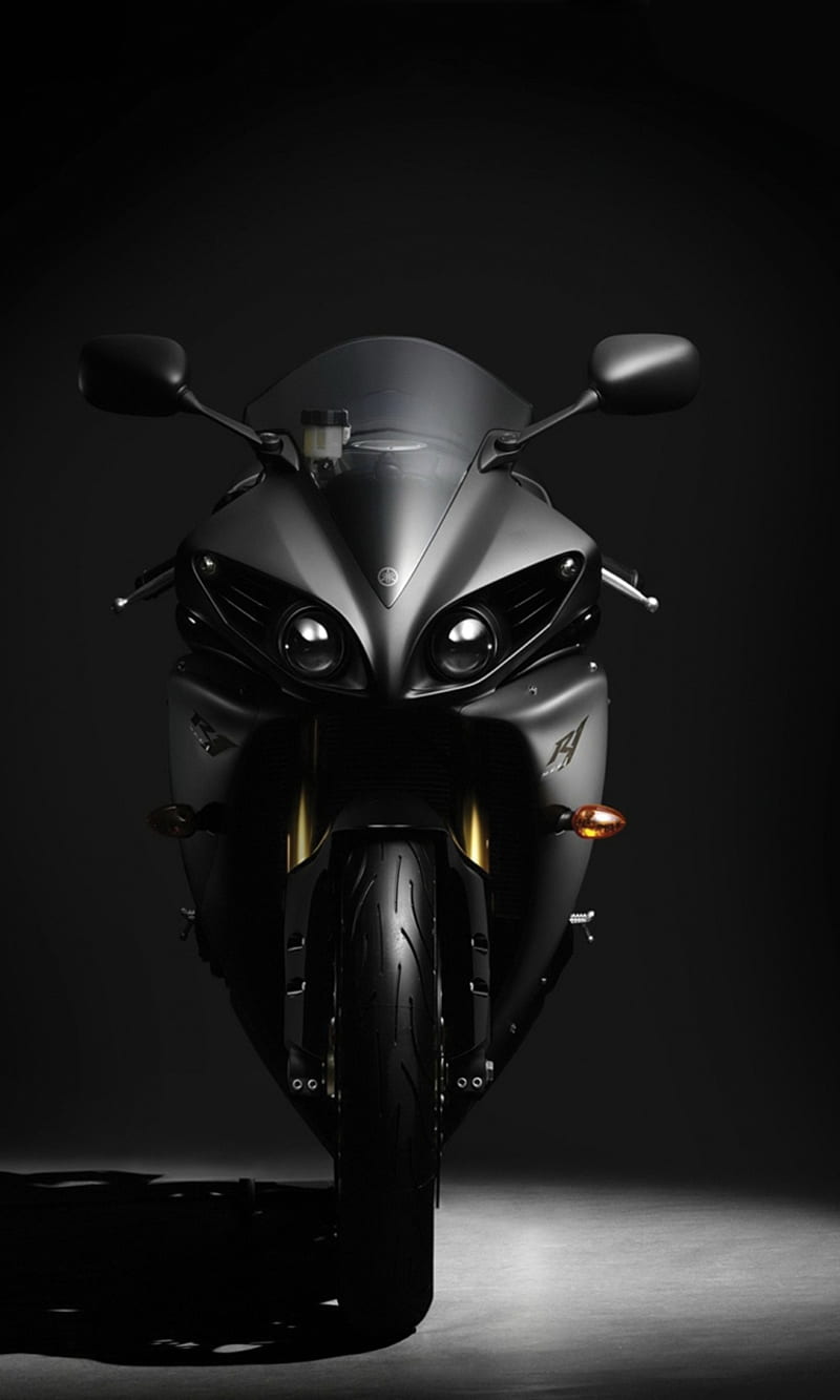 yamaha bike, black, motorbike, muscle, new, race, speed, vehicle, HD phone wallpaper