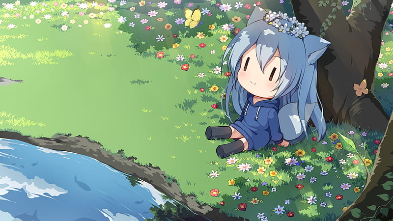 Cute Anime Fox Girl (kitsunemimi) [1440x2560] : r/Amoledbackgrounds