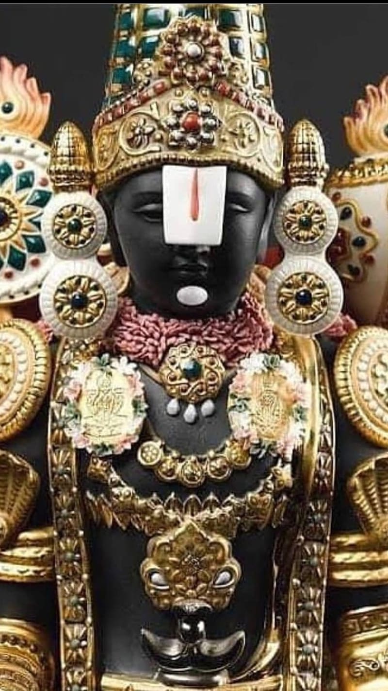 Tirupati Balaji Closeup, tirupati balaji, closeup, lord, god, venkateshwara, HD phone wallpaper