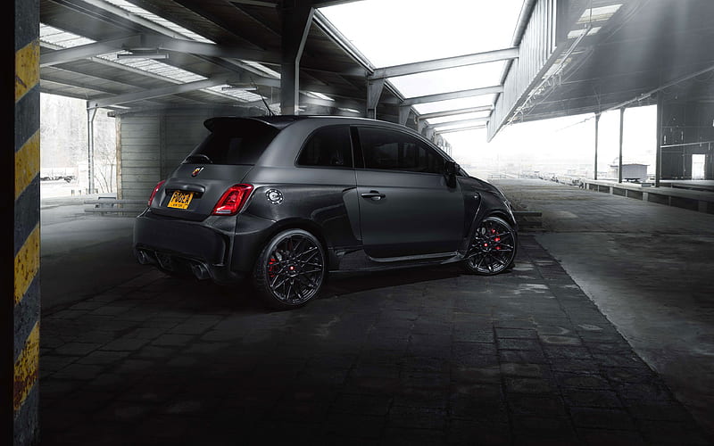Fiat 500 Abarth, tuning, 2017 cars, parking, compact cars, Fiat, HD wallpaper