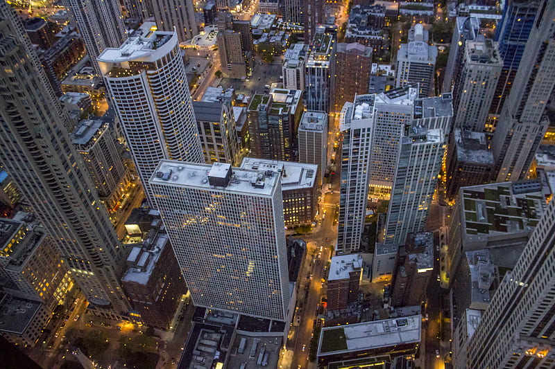 high-angle view of buildings, HD wallpaper