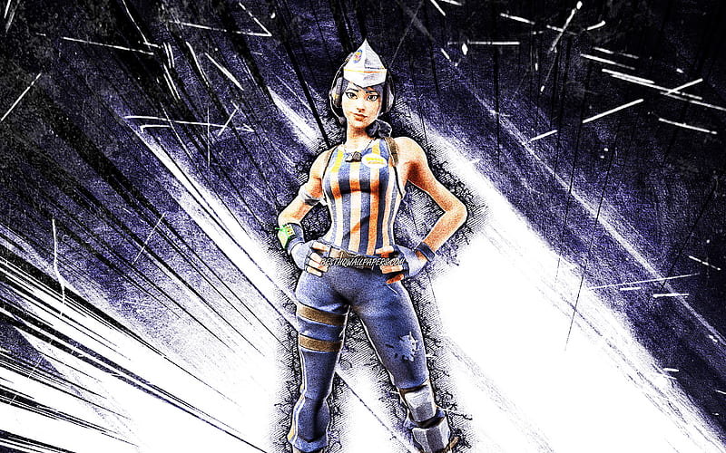 Sizzle Sgt, grunge art, Fortnite Battle Royale, Fortnite characters, Sizzle Sgt Skin, blue absract rays, Fortnite, Sizzle Sgt Fortnite, HD wallpaper