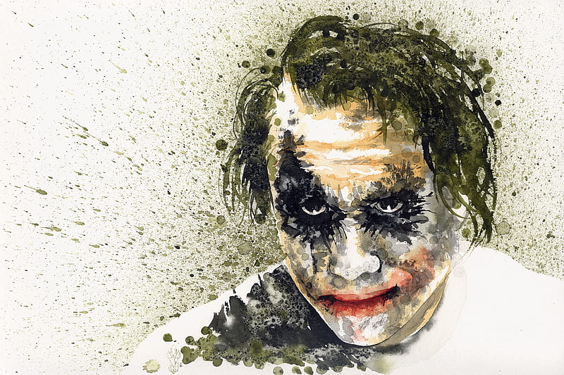 Joker painting, tattoo, theme, HD wallpaper