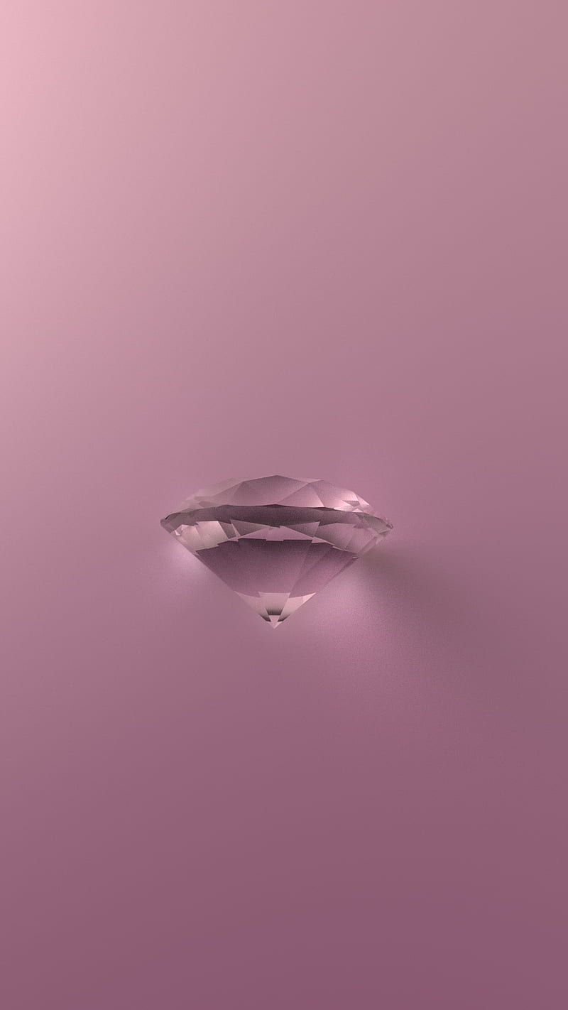 Diamond, desenho, lighting, pink, purple, reflection, simple, HD phone wallpaper