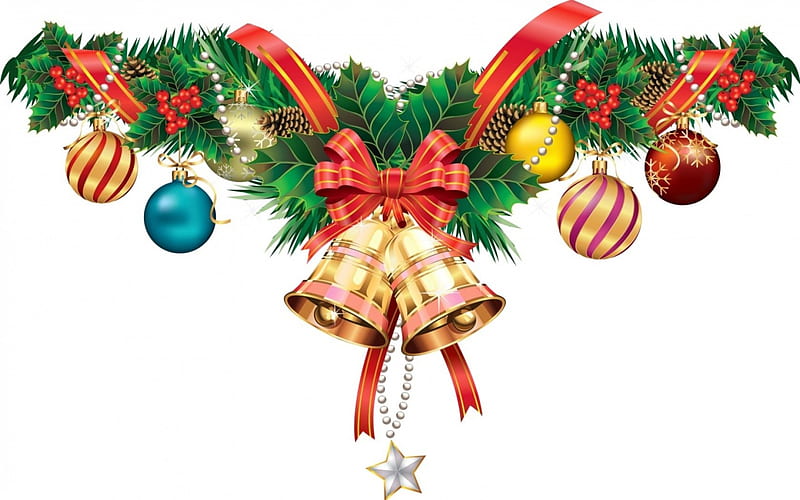 Merry Christmas!, red, craciun, green, christmas, bow, fir, white, card, HD wallpaper