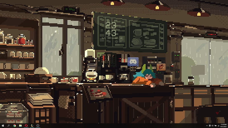 Pixels And Coffee : R Rainmeter, Pixel Cafe, HD wallpaper
