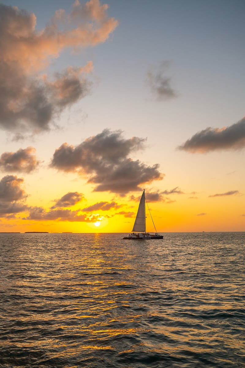 Sebago Key West: Sunset Cruise & Snorkeling Sail, HD phone wallpaper
