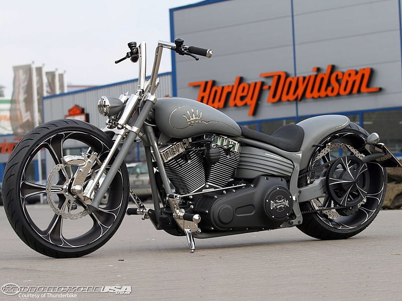 Thunderbike's Nickel Rocker, Bike, Motor, Custom, Gray, HD wallpaper