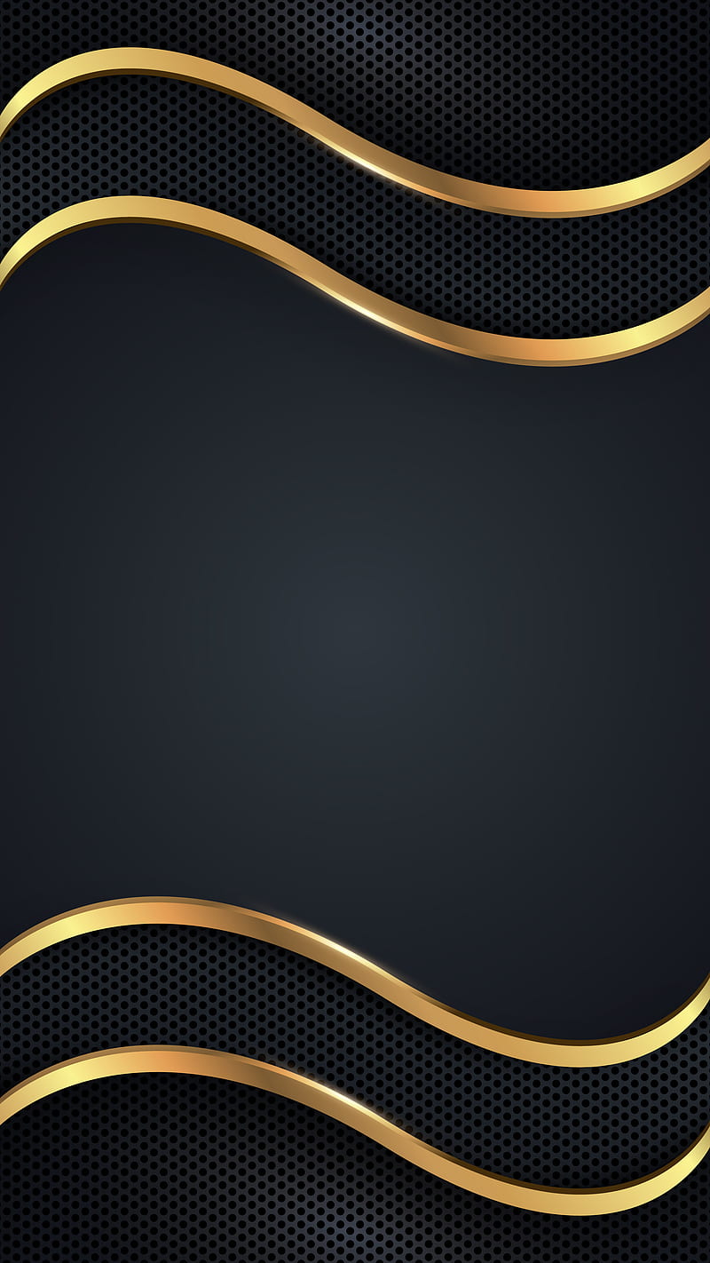 Black and Gold, abstract, black, dark, gold, golden, metal, metallic,  shapes, HD phone wallpaper | Peakpx