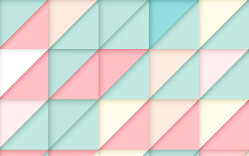 colorful abstraction, colored square background, geometric abstraction, retro colorful background, triangles background, HD wallpaper