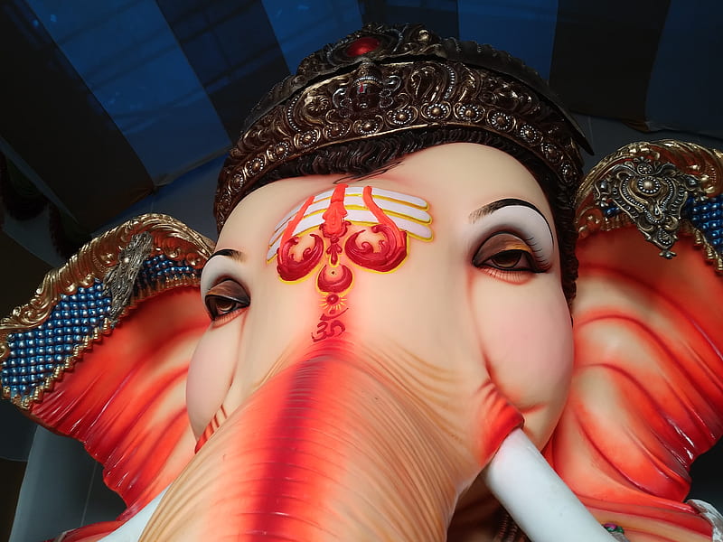 Ganesh Blinking Eyes, god, lord, idol, bappa, deva, ganapathi, blinking, eyes, HD wallpaper