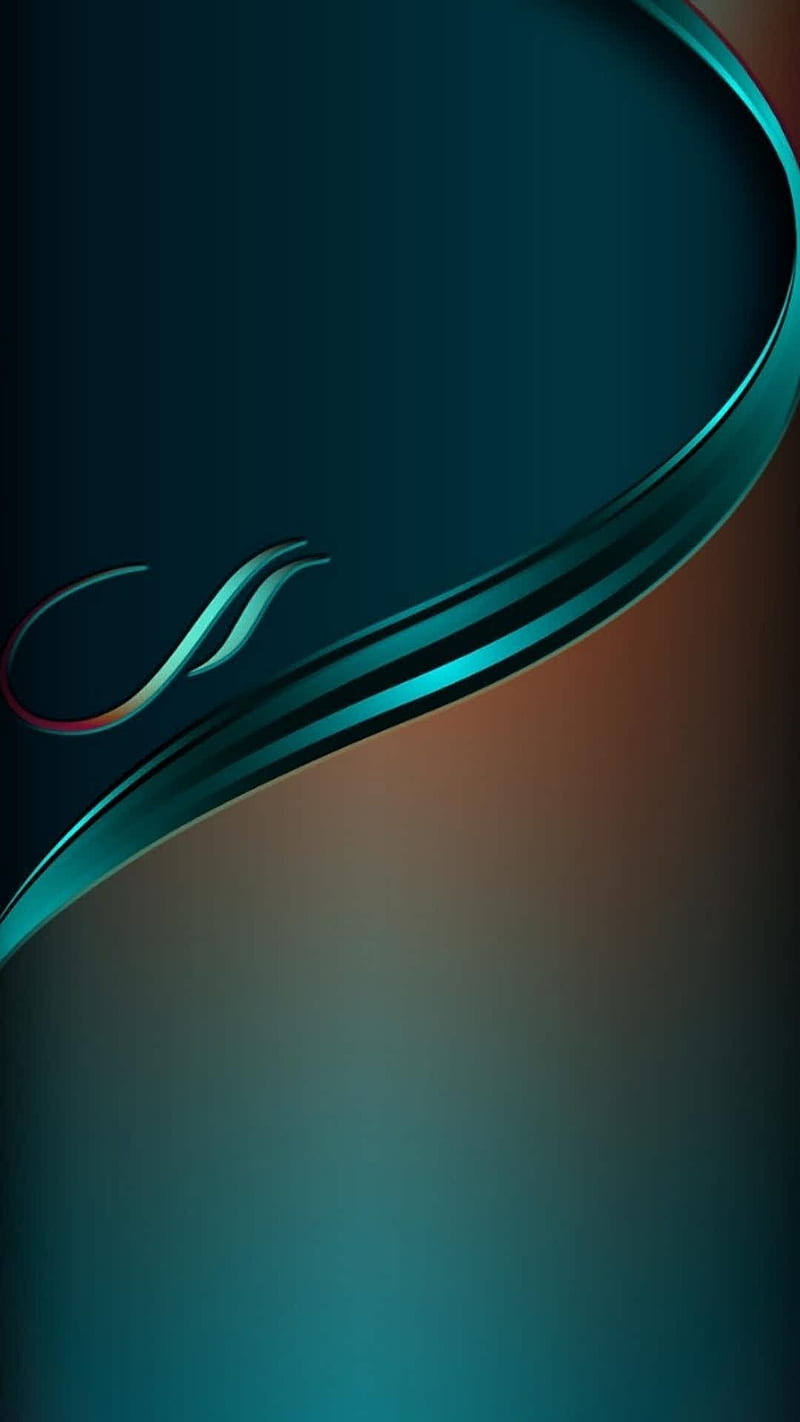 Abstract, beauty, blue, edge, green, lines, metal, s7, s8, HD phone wallpaper
