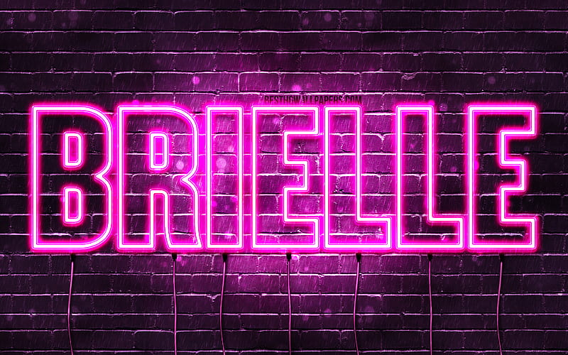 Brielle with names, female names, Brielle name, purple neon lights ...