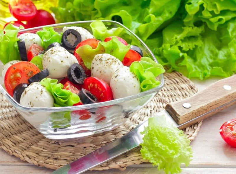 Healthy snacks, leafy, tomato, food, vegetables, HD wallpaper