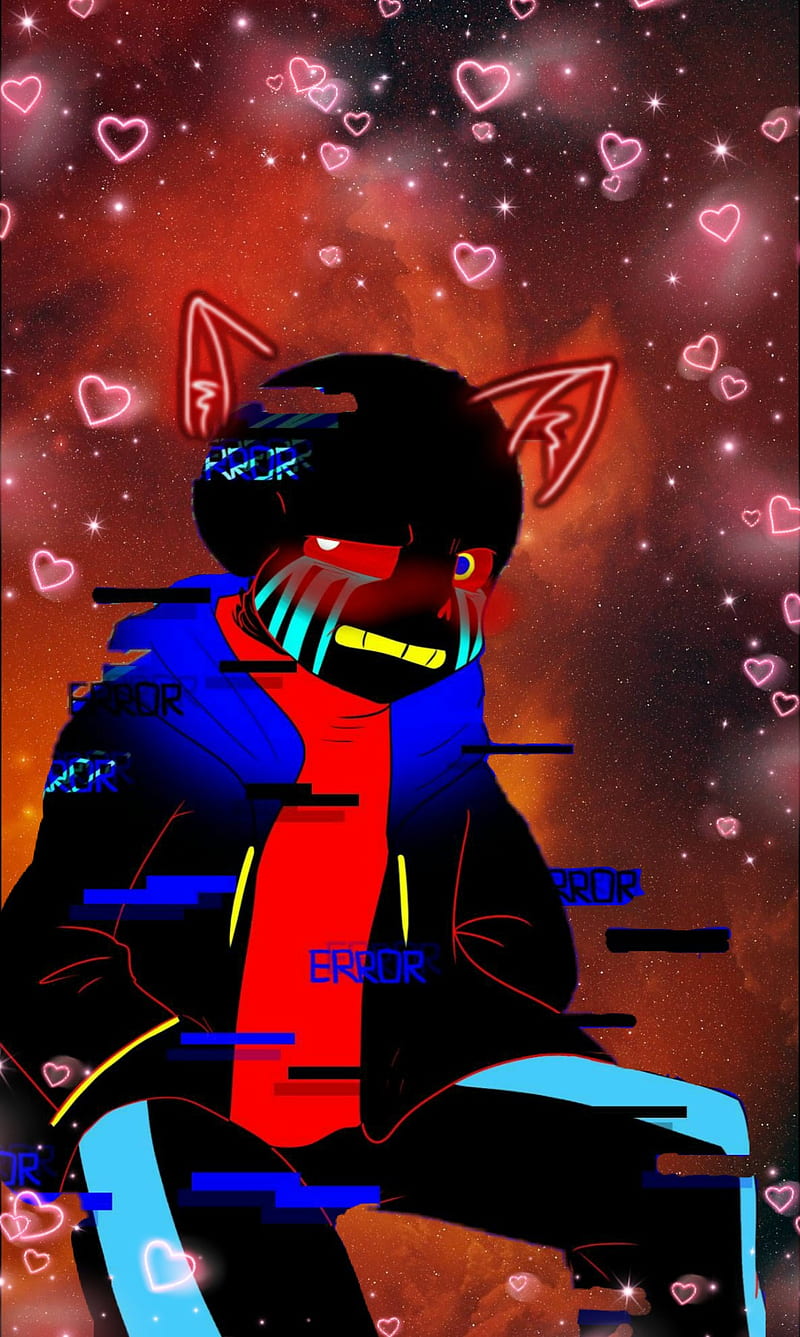 Omni 404 Sans glitch, blue, error404 sans, monster, red, umdertale,  undertale au, HD phone wallpaper