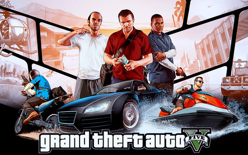Grand Theft Auto V, open world, rockstar games, video game, game, Grand Theft Auto 5, GTA V, gaming, GTA 5, GTA, HD wallpaper