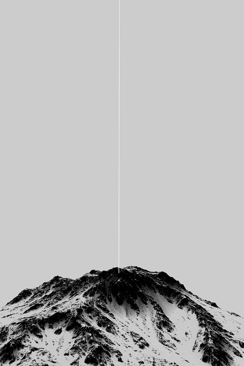 Line, christmas, iphone, mac, minimalism, mountain, perfection, snow, sumsung, winter, HD phone wallpaper