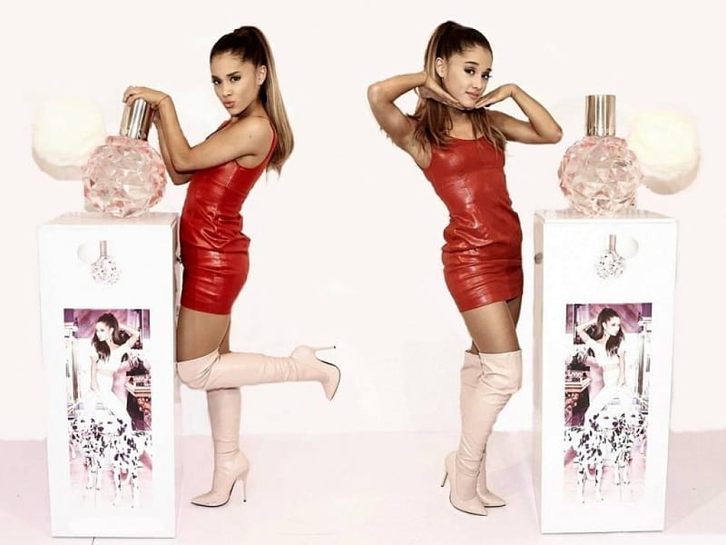 1920x1080px 1080p Free Download Ariana Grande Perfume Red 2016 Model Ariana Boots