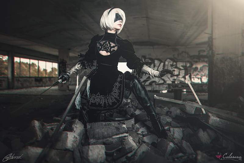 Nier Automata Cosplay Artwork, nier-automata, 2017-games, games, artwork, cosplay, girls, HD wallpaper