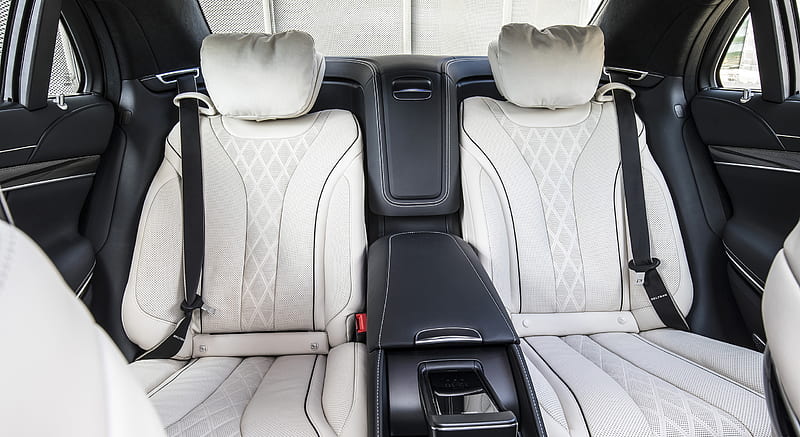 2018 Mercedes-Benz S-Class S 560 (Color: designo Diamond White Bright) - Interior, Rear Seats , car, HD wallpaper