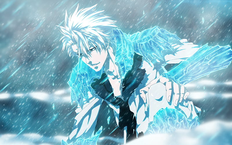 Hyorinmaru, manga, artwok, Toshiro Hitsugaya, Bleach, HD wallpaper