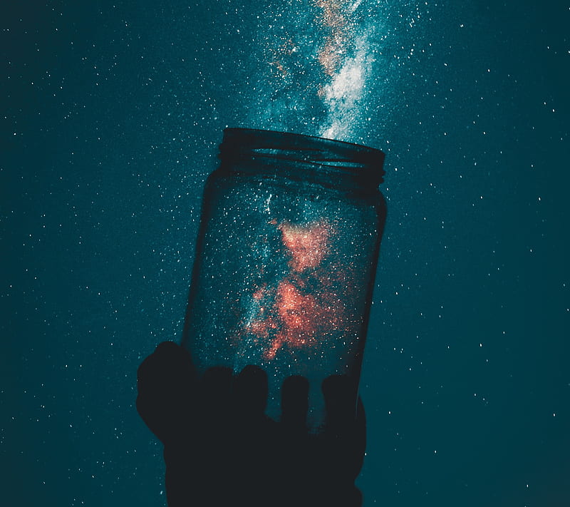 Space Jar, black, super, HD wallpaper