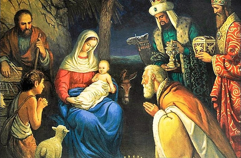 Our Savior is born, nativity, christ, jesus, christmas, HD wallpaper
