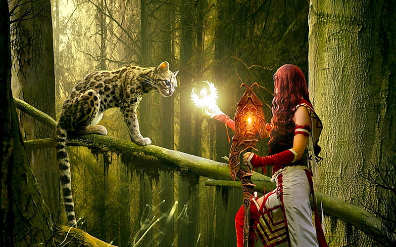 Spirit Totem, 3d, magic, fantasy, cgi, HD wallpaper
