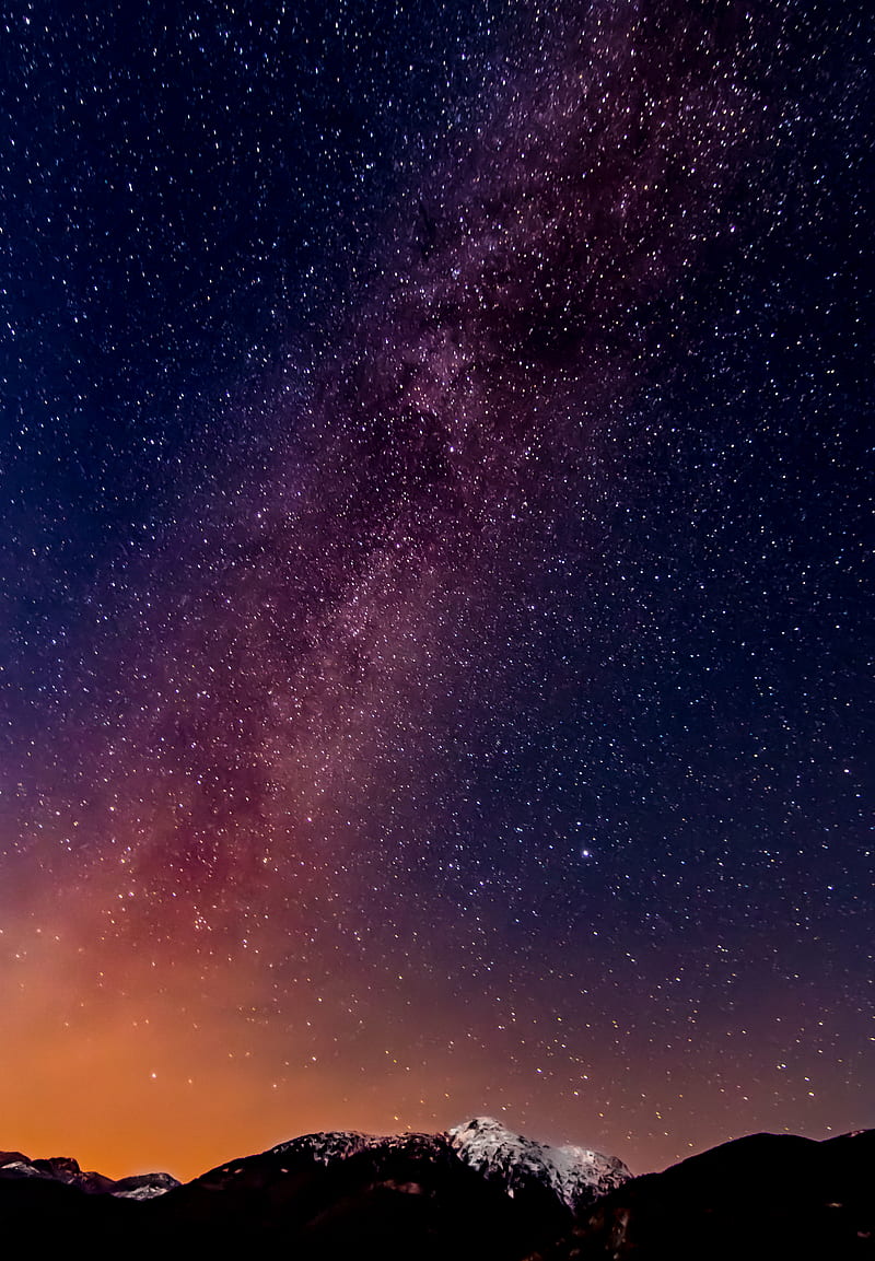 Starry Night Sky over Starry Night, HD phone wallpaper