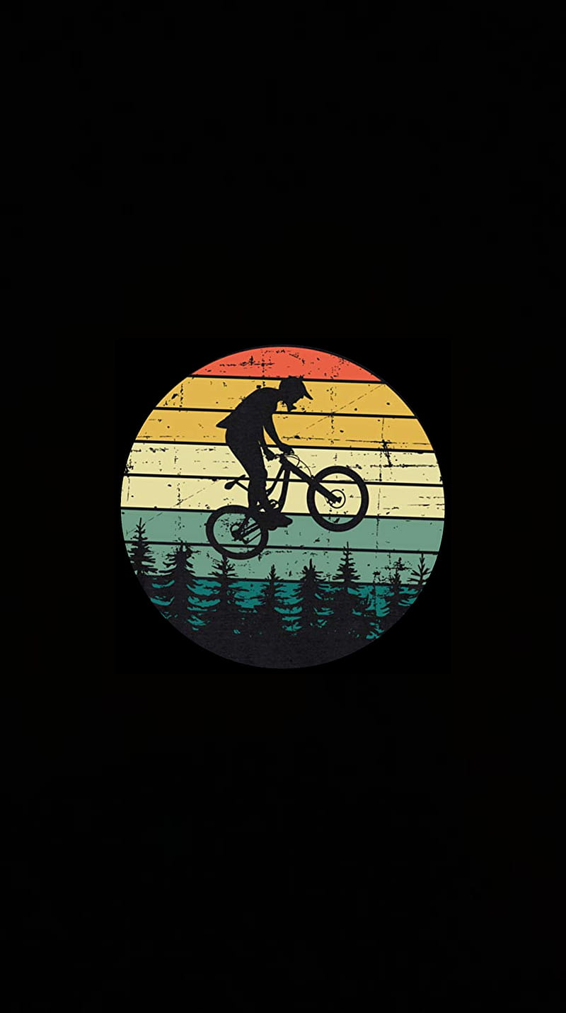 Download 4k Mountain Bike Vignette Effect Wallpaper | Wallpapers.com