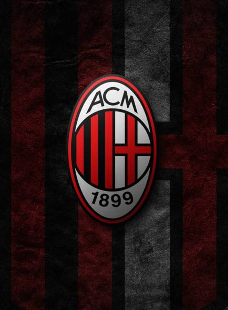 Ac Milan, ac milan logo, logo, logos, seria a, sport, esports, HD phone wallpaper