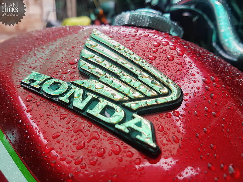 Honda, bike, drops, logo, motorcycle, rain, red, HD wallpaper | Peakpx