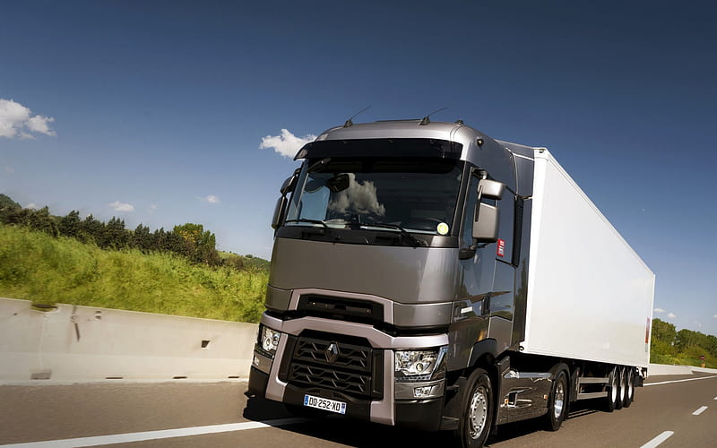 Renault T, highway, 2018 truck, LKW, T-series, semi-trailer truck, trucks, Renault, HD wallpaper