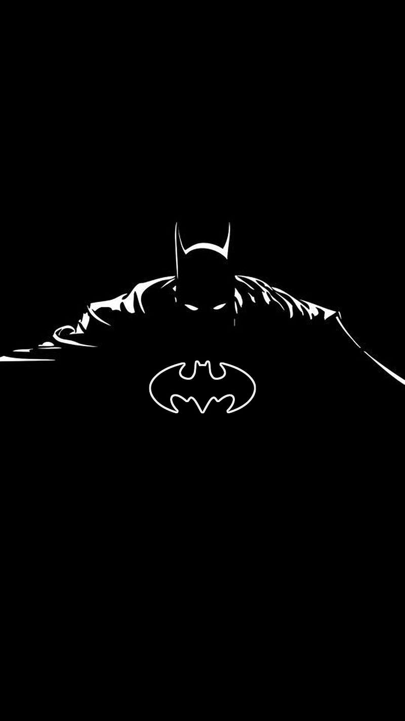Im Batman, 929, amoled, bat, black, dark, hero, logo, man, marvel, minimal,  minimalist, HD phone wallpaper | Peakpx