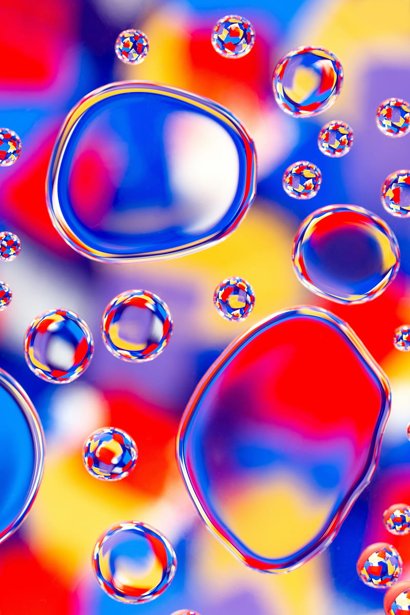 Burbujas, colorido, difuminar, agua, Fondo de pantalla de teléfono HD |  Peakpx