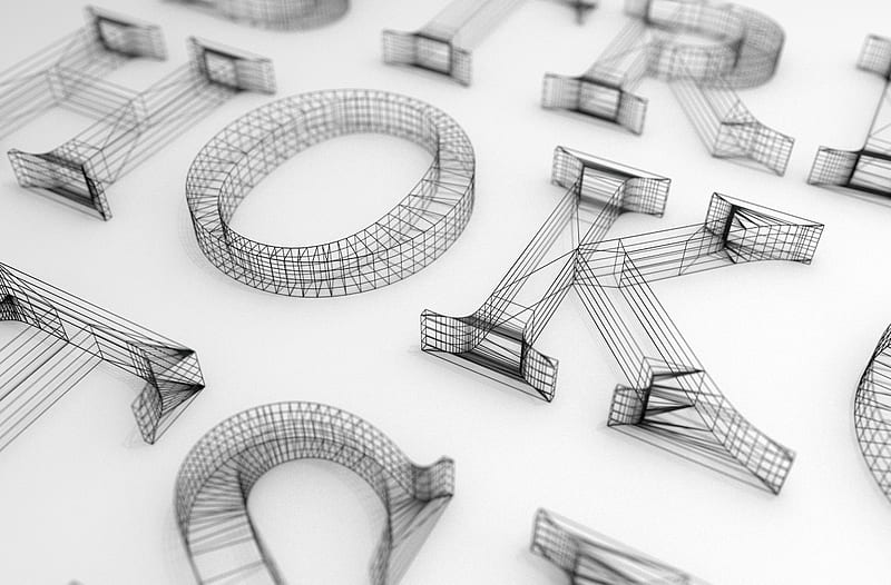 Times New Roman Letters Ultra, Artistic, Typography, Paper, Wire, letters, Word, Mesh, blackandwhite, font, timesnewroman, HD wallpaper