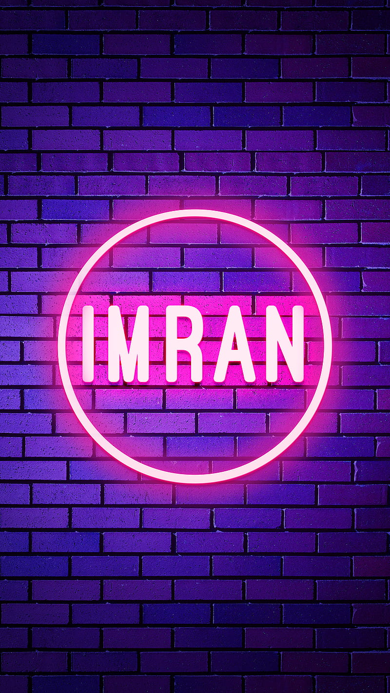 Imran, Name, Neon Imran, Neon light, Neon name, name design, person name, HD phone wallpaper