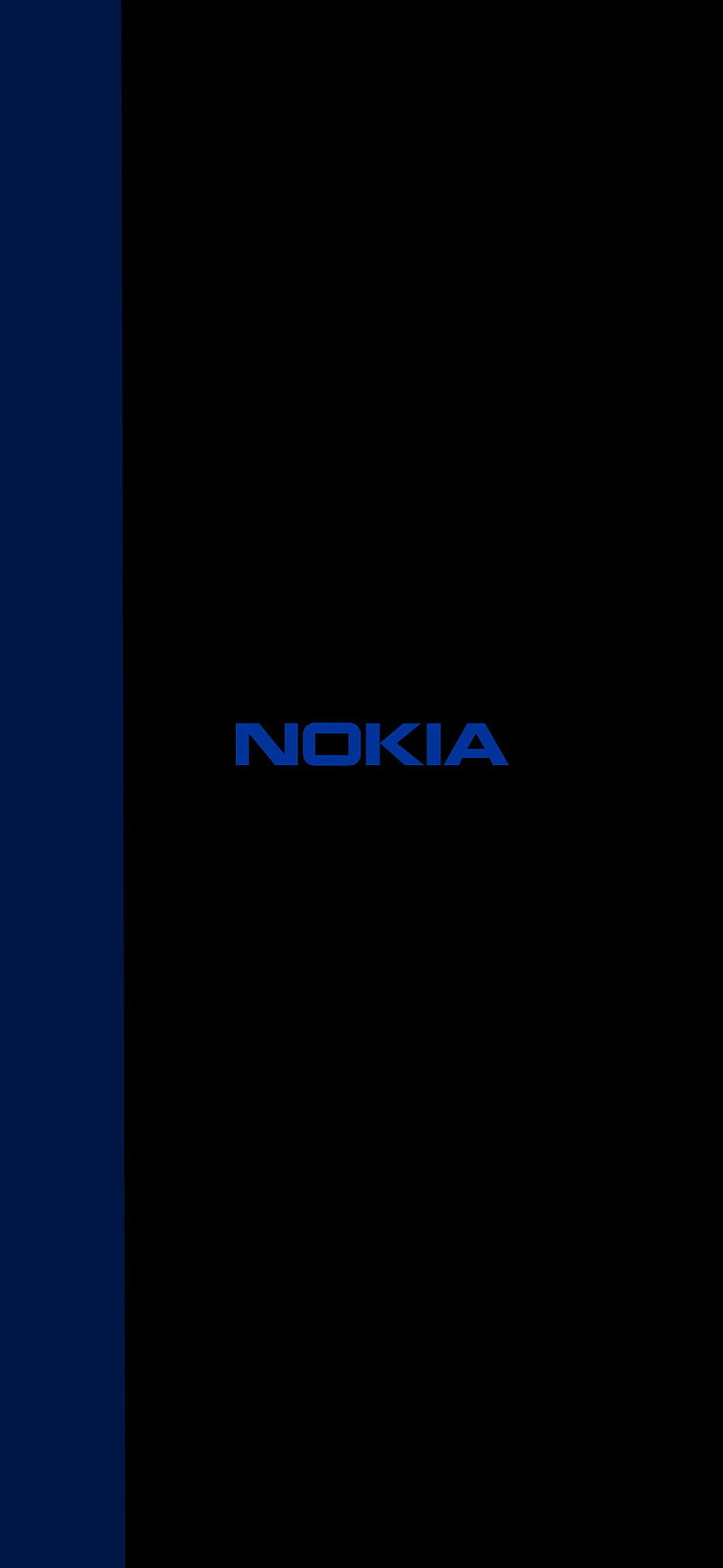 Nokia Logo, amoled, black, dark, edge, nokia pure 9 view, simple, HD phone wallpaper