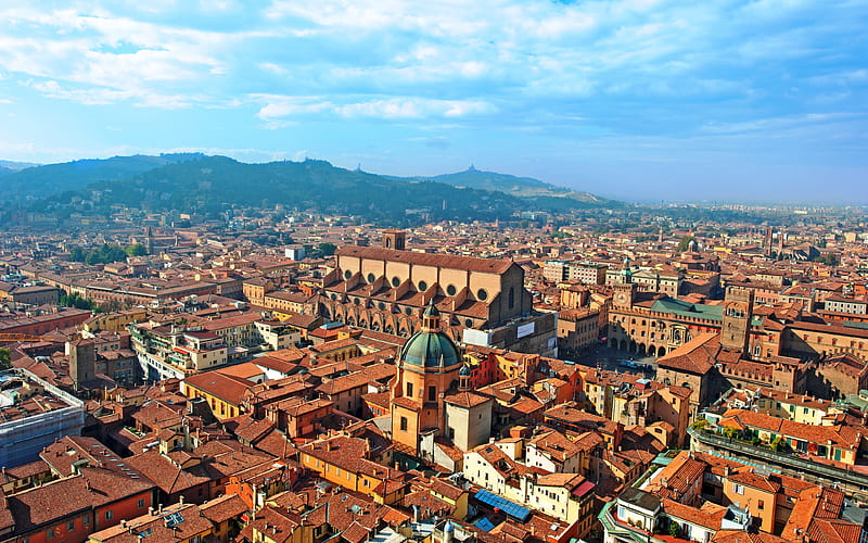 Bologna summer, buildings, cityscapes, Italy, HD wallpaper
