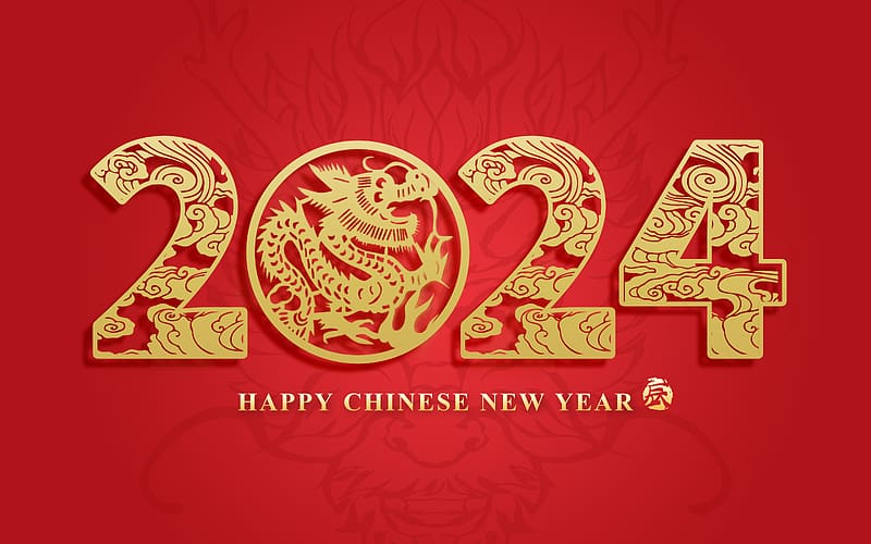 Chinese New Year 2024 Dragon Year Holiday, HD wallpaper