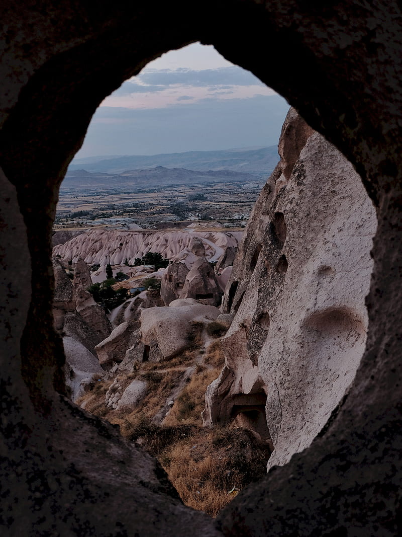 See Beyond, caves, mountains, nature, view, HD phone wallpaper