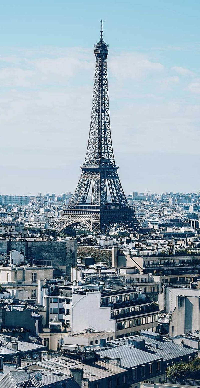 Paris, architecture, city, eiffel tower, gris, landscape, sky, HD phone  wallpaper | Peakpx