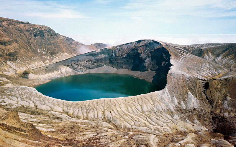 okama crater lake-Nature, HD wallpaper